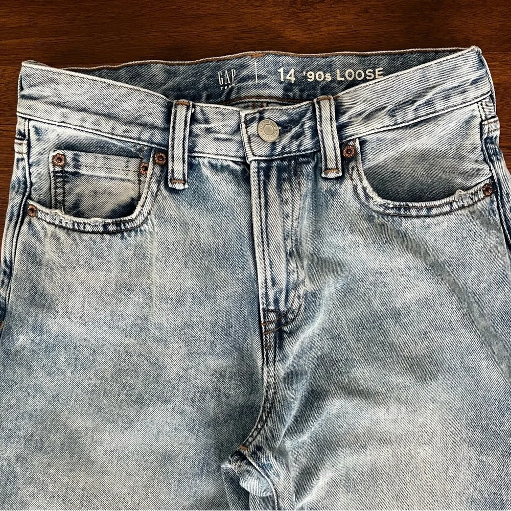GAP Teen 100% Organic Cotton '90s Loose Jeans with Washwell (14)